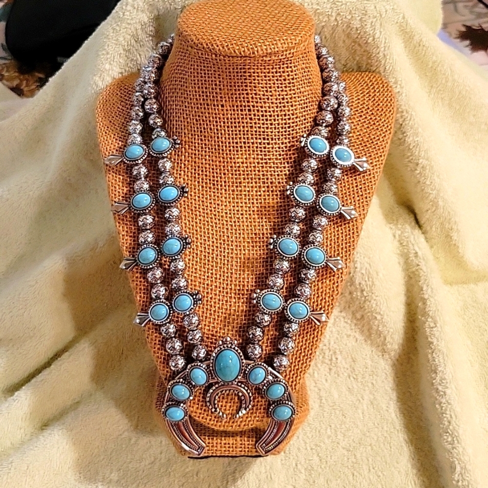 Costume Squash Blossom Necklace